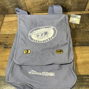 American Idol Womens Messenger Crossbody Bag Blue Canvas Hollywood Studios